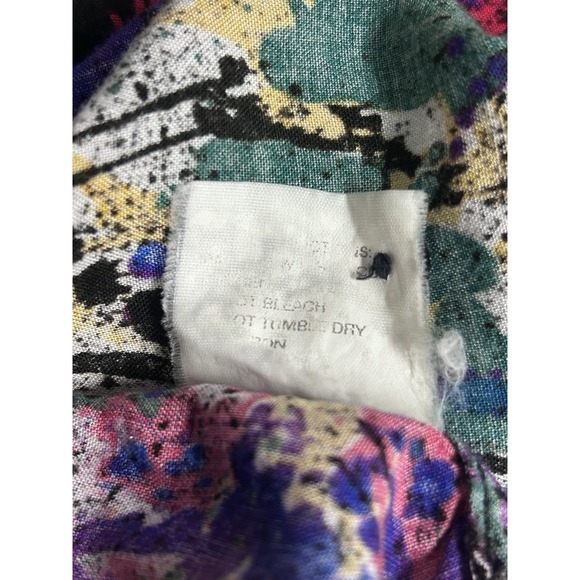 Vintage Riscatto Shirt Mens Art-to-Wear Funky Paint Splatter Maximalist Large - Picture 10 of 11